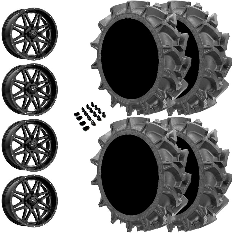 Msa M Vibe Black Milled Efx Motohavok Wheel And Tire Package