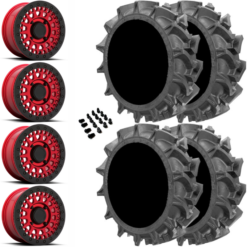 14" Black Rhino Parker UTV Beadlock Candy Red & 28" EFX MotoHavok Wheel