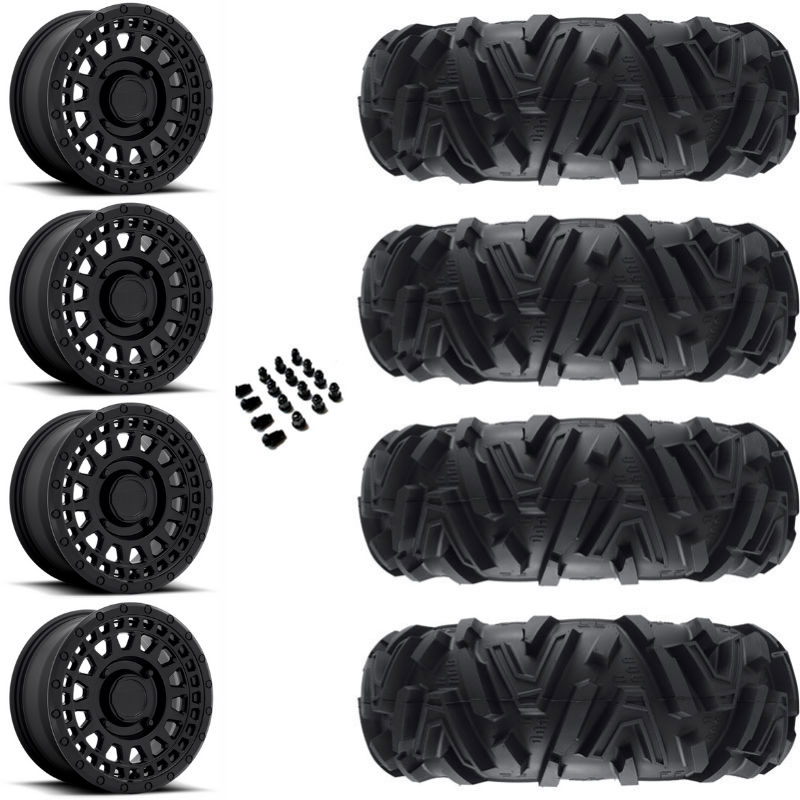 14" Black Rhino Parker UTV Black & 28" EFX MotoMTC Wheel and Tire Package