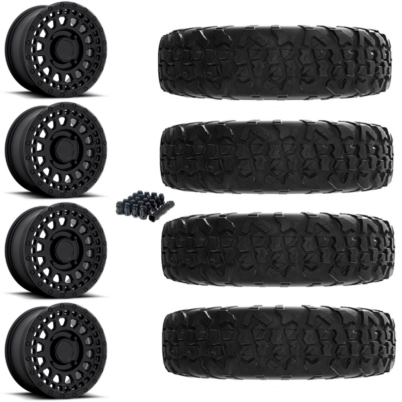 15" Black Rhino Parker UTV Black & 35" EFX MotoVator R/T Wheel and Tire