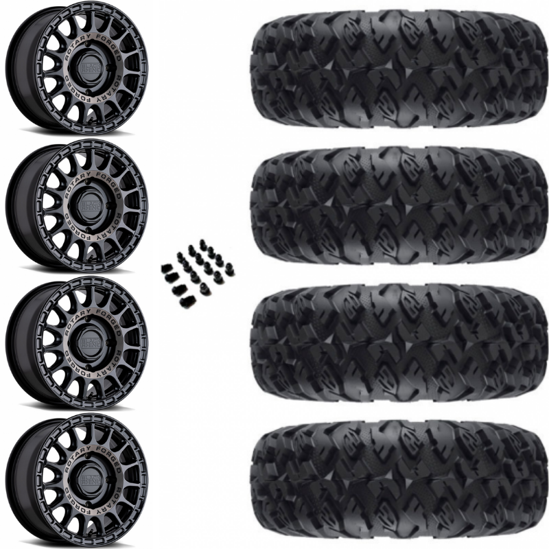 15" Black Rhino Sandstorm Black & 28" EFX MotoClaw Wheel and Tire Package