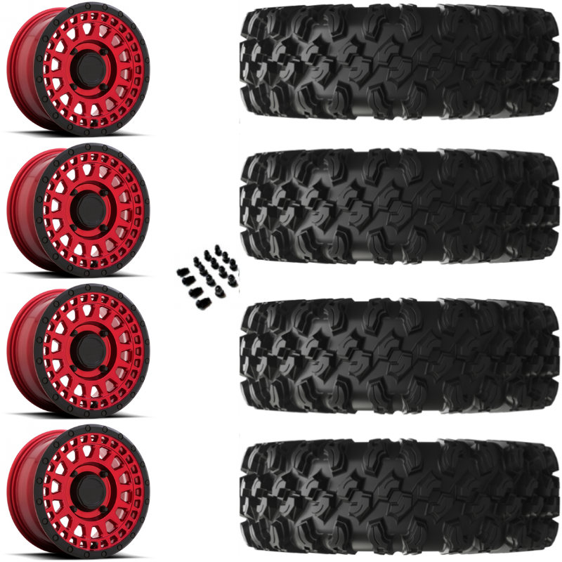 14" Black Rhino Parker UTV Candy Red & 30" EFX MotoRavage XL Wheel and