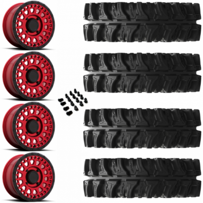 14" Black Rhino Parker UTV Candy Red & 30" EFX MotoSlayer Wheel and