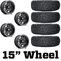 15 Inch UTV Wheel and Tire Packages