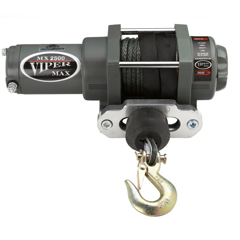 Viper Max Winch 4000 lb. 3/16" Amsteel Synthetic Cable Side By Side